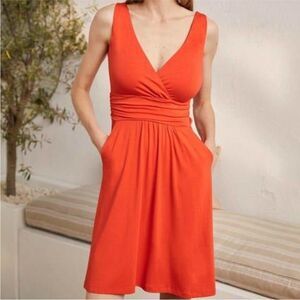 BODEN | NEW Effie Orange Sleeveless Jersey Dress Women’s Size 12